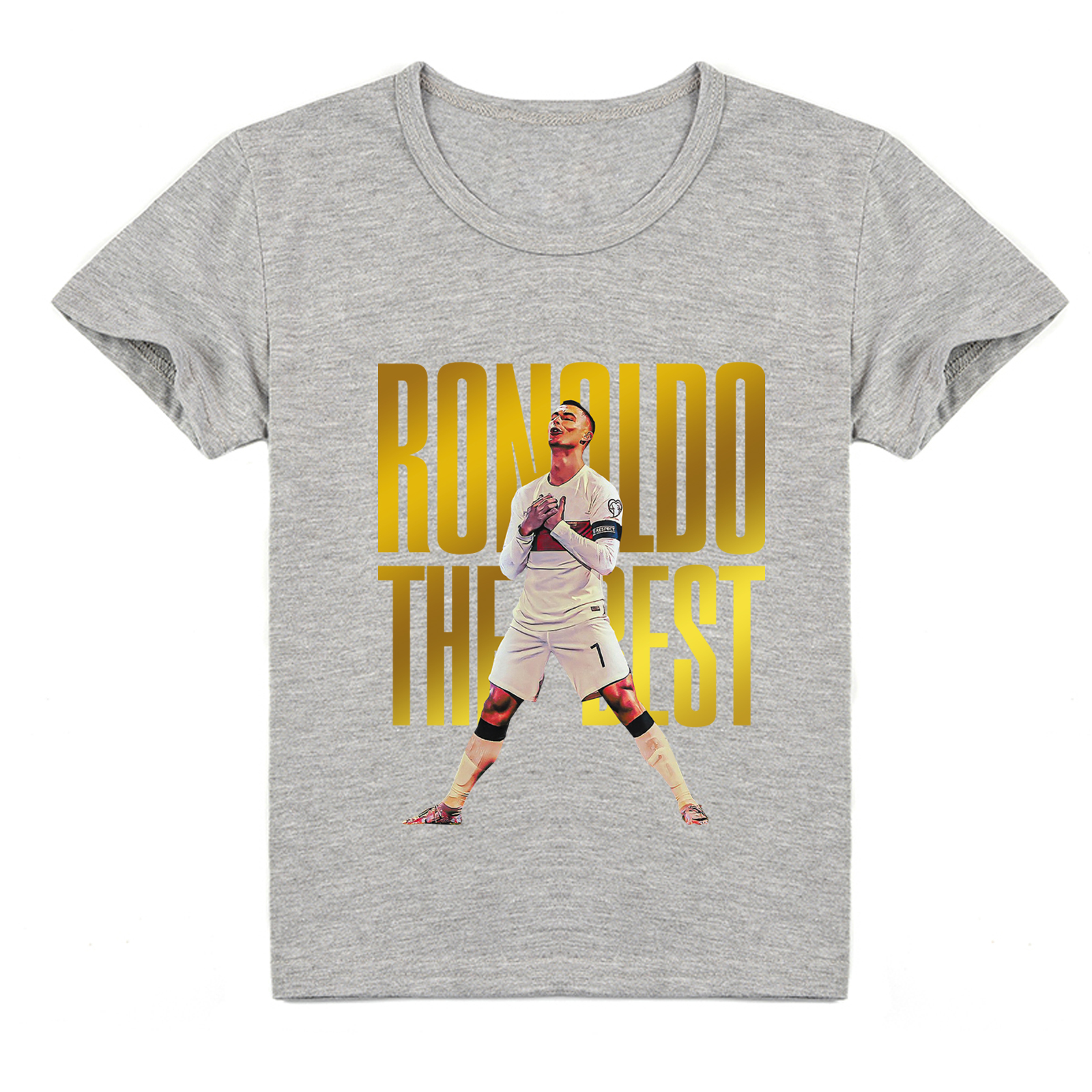 Mayoulove Cool Cristiano Ronaldo Short Sleeve T-Shirt for Boys  Girls - Perfect Gift for Young Soccer Fans-Mayoulove