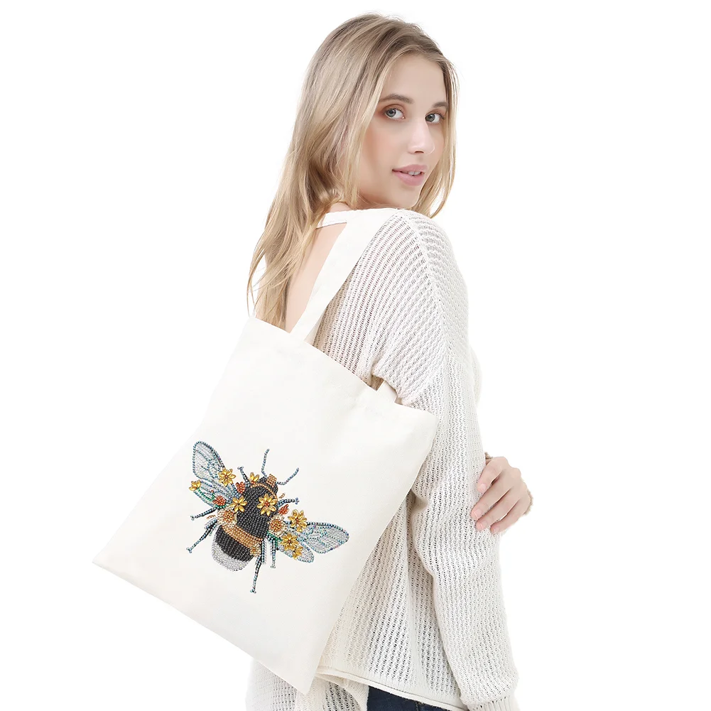 DIY Diamond Painting Eco-Friendly Canvas Bag - Bee