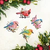 4Pcs Diamond Painting Brooch Diamond Painting Pins Jewelry Kit (Bird)