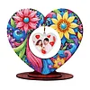 DIY Special Shape Diamond Painting Wooden Heart Shape Desk Ornament Decor Kit