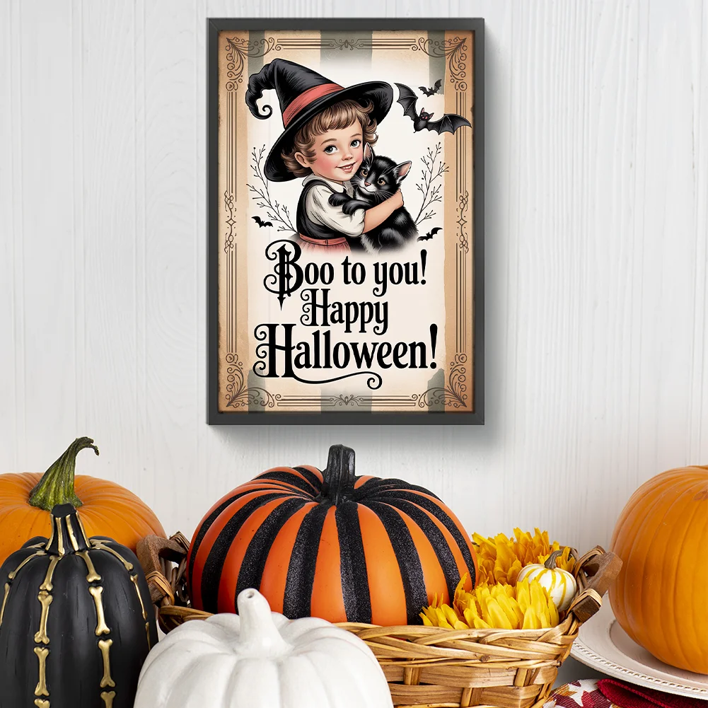 Diamond Painting - Full Round Drill - Halloween Witch(Canvas|30*45cm)