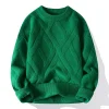 Men's Round Neck Pullover Casual Loose Thickened Sweater