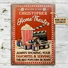 Movie theater popcorn Metal Signs Custom Name