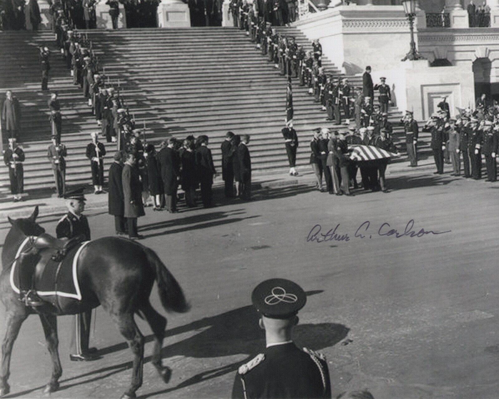 ARTHUR CARLSSON SIGNED AUTOGRAPH 8X10 Photo Poster painting RIDELESS HORSE JFK ASSASSINATION