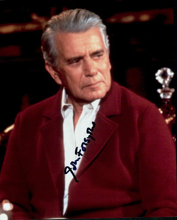 John Forsythe (Dynasty) signed 8x10 Photo Poster painting