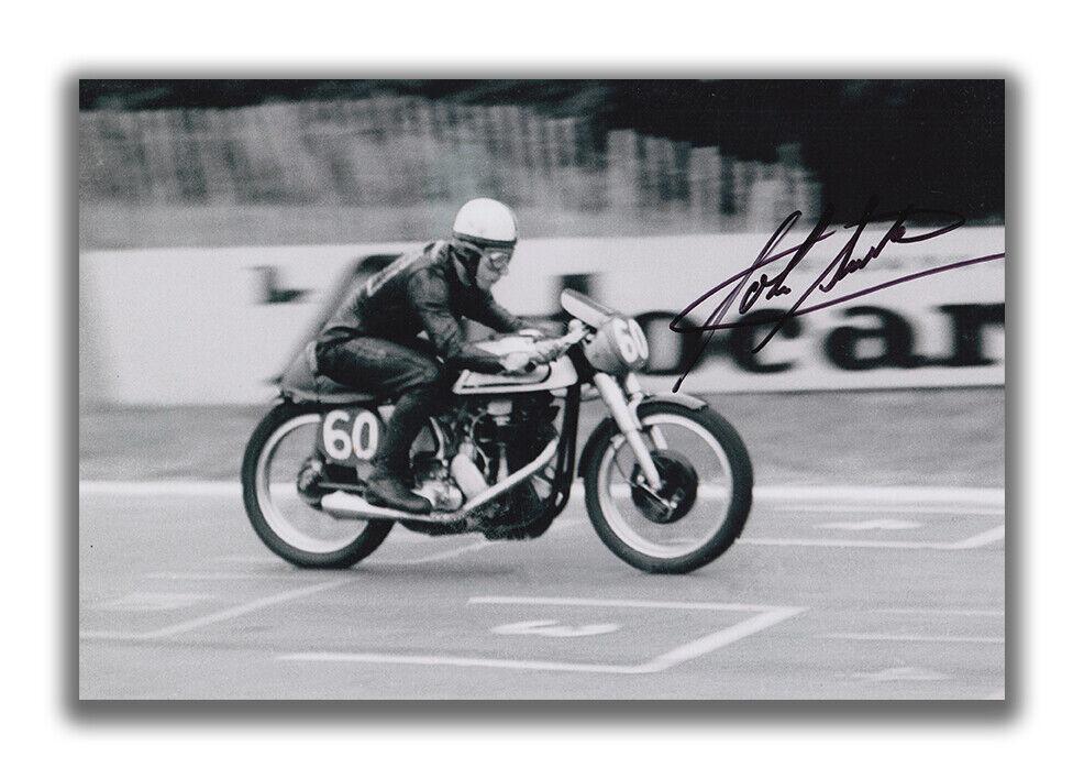 JOHN SURTEES HAND SIGNED 12X8 Photo Poster painting - ISLE OF MAN TT AUTOGRAPH - MOTOGP.