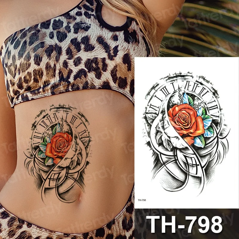 sexy temporary tattoo flower swallow fish tattoo watercolor stretch flower tattoo designs animals waterproof tatoo fake body art