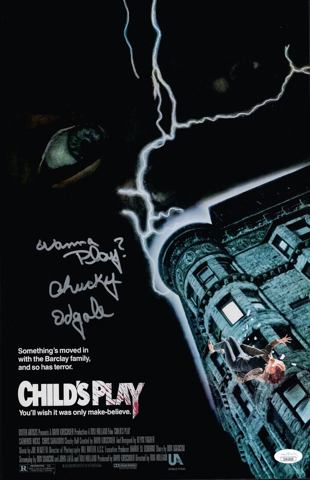 ED GALE Signed CHUCKY 11x17 Photo Poster painting Child's Play In Person Autograph JSA COA Cert