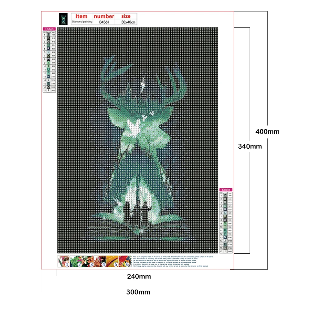 Full Round Diamond Painting 30*40cm - Animation Silhouette