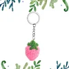 Bead Embroidery - Pink Strawberry Beaded Counted Cross Stitch Ornament Kit for Adults Beginners