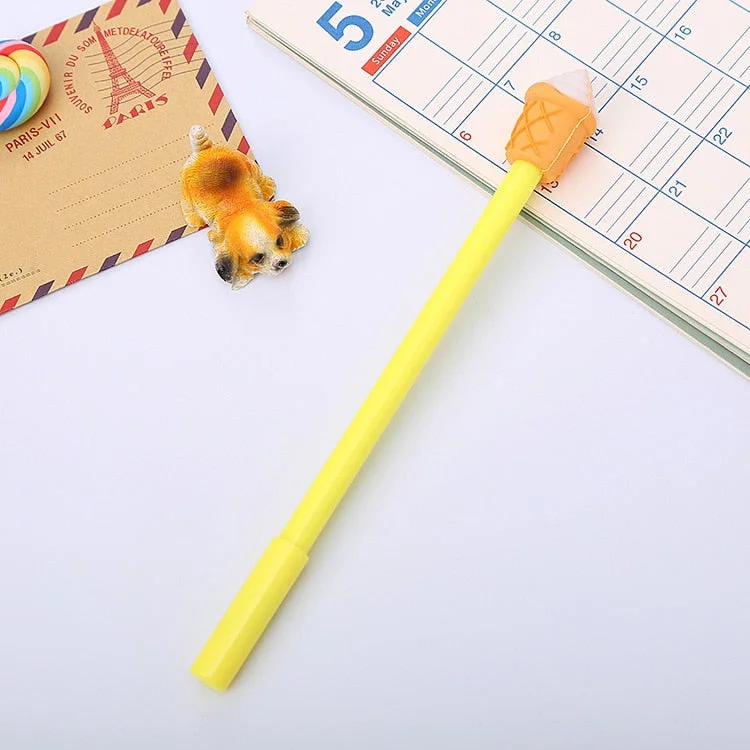 1 Pcs Lytwtw's cute kawaii Creative Fast Food Hamburger Cola School Office Stationery Gel Pen sweet lovely funny fries Ice Cream