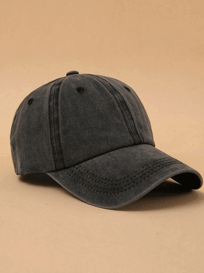 Brownm Vintage Black Wash Baseball Cap