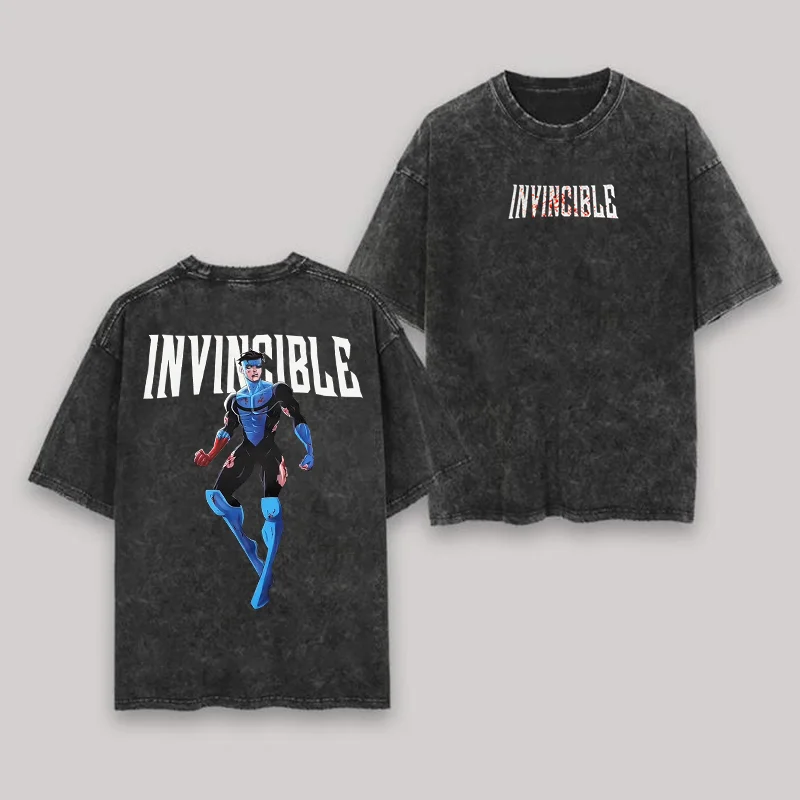 Invincible Printed Unisex Washed T-Shirt