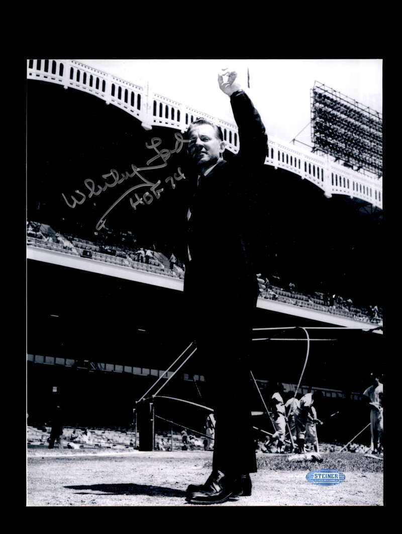 Whitey Ford Steiner Coa Hand Signed 8x10 Photo Poster painting Yankees Autograph