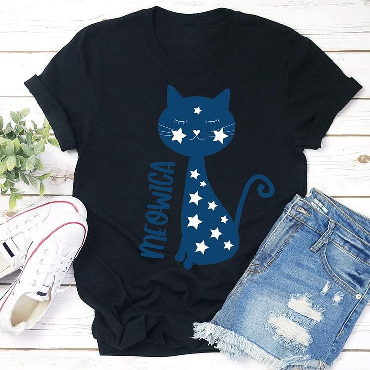 cat independence Day  T-shirt Tee - 02017