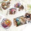 (US Local)6Pcs Coffee Afternoon Tea DIY Diamond Painting Card Diamond Drawing Card