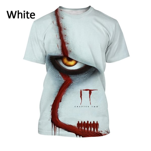 new fashion American supernatural adventure horror film It Chapter Two 3D printing T-shirt horror rock punk hip-hop round neck shirt unisex personality casual short-sleeved couple top - Shop Trendy Women's Clothing | LoverChic