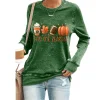 Women's Halloween Pumpkin Print Women's Long Sleeve T-Shirt
