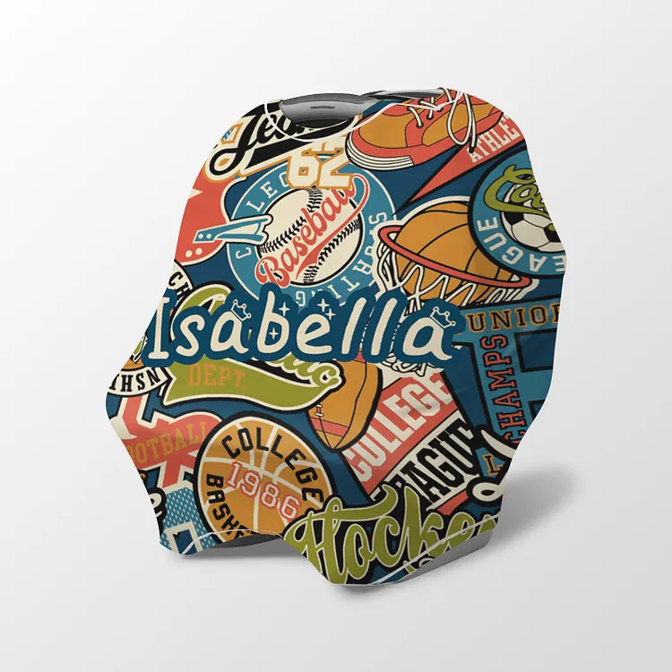 Personalized Sports Baby Car Seat Canopy| Canopyl249