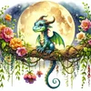 Diamond Painting -DIY Full Square Drill Moon Azure Dragon