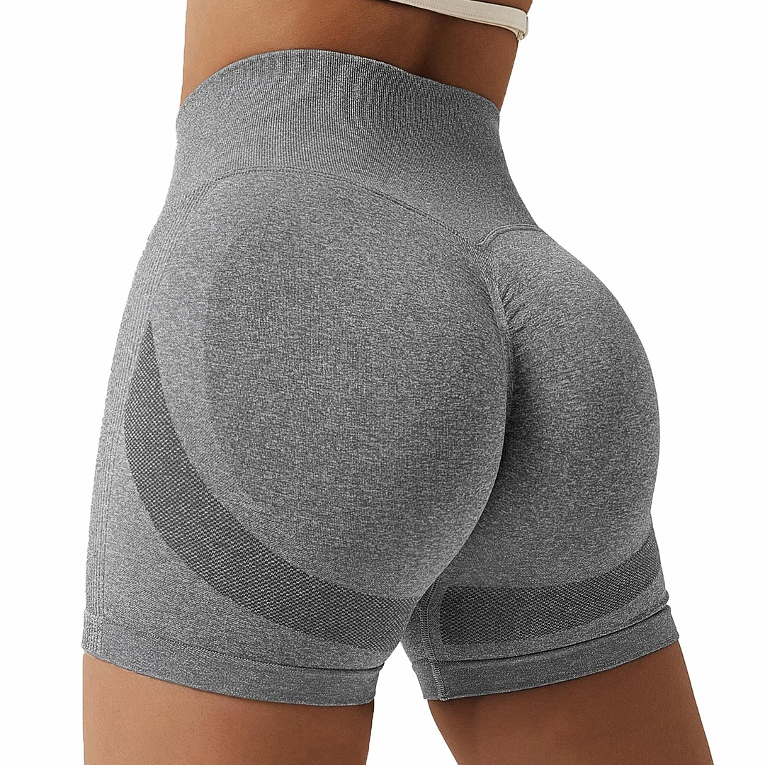 Solid color seamless sports shorts