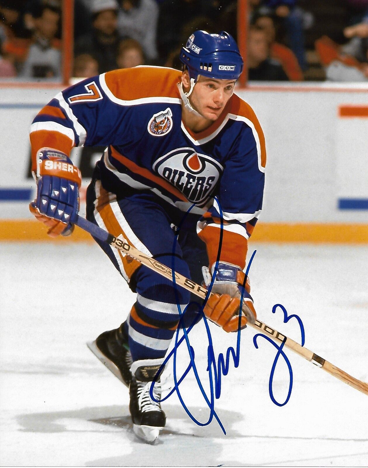 Edmonton Oilers Martin Gelinas Autographed Signed 8x10 Photo Poster painting COA C