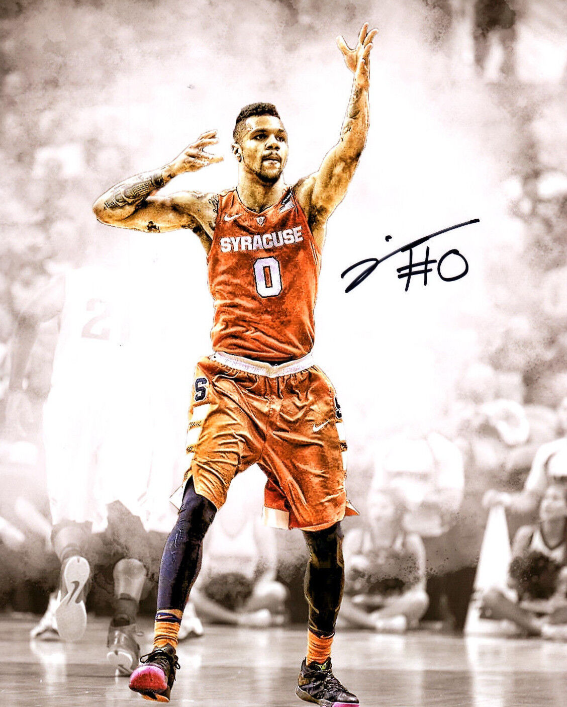 Michael Gbinije Autograph Signed Photo Poster painting 8x10 Syracuse Orange Detroit Pistons c