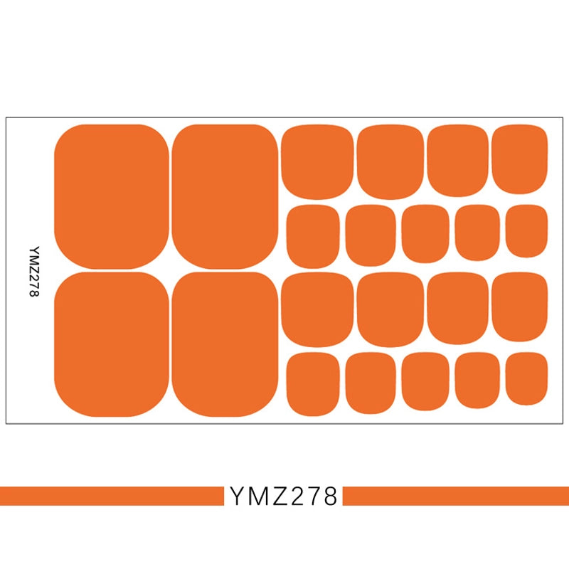 Foot Stickers Nail Stickers Full Solid Color 3d Toenail Stickers Patch