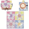 4pcs DIY Diamond Painting Coaster Kit With Holder - Flower