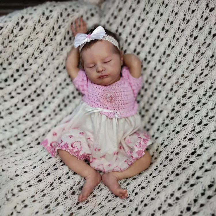  [New] 20" Handmade Lifelike Reborn Newborn Baby Eyes Closed Girl Named Saina - Reborndollsshop®-Reborndollsshop®