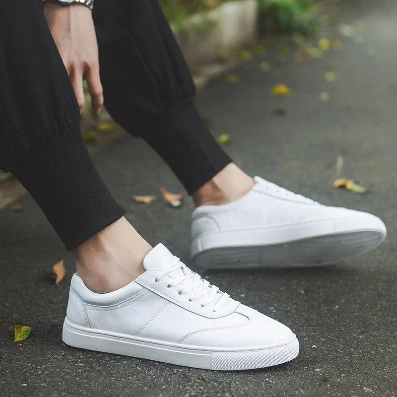 Fashion Men Loafers Men genuine Leather Casual Shoes High Quality Adult Moccasins lace up Men walking Shoes Male Footwear