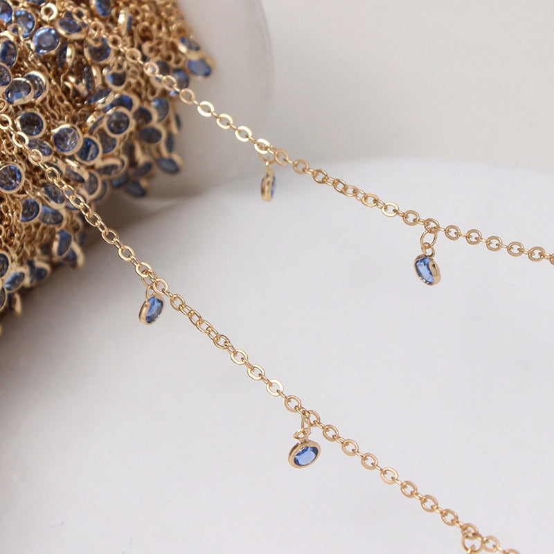 1 Piece 1m Copper Solid Color Chain