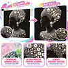 Pearl Headwrap Black Lady Special Shaped 5D DIY Partial Drill Diamond Art Kit 30x30cm Diamonds Dots Gem Art Kits for Adults Home Decor