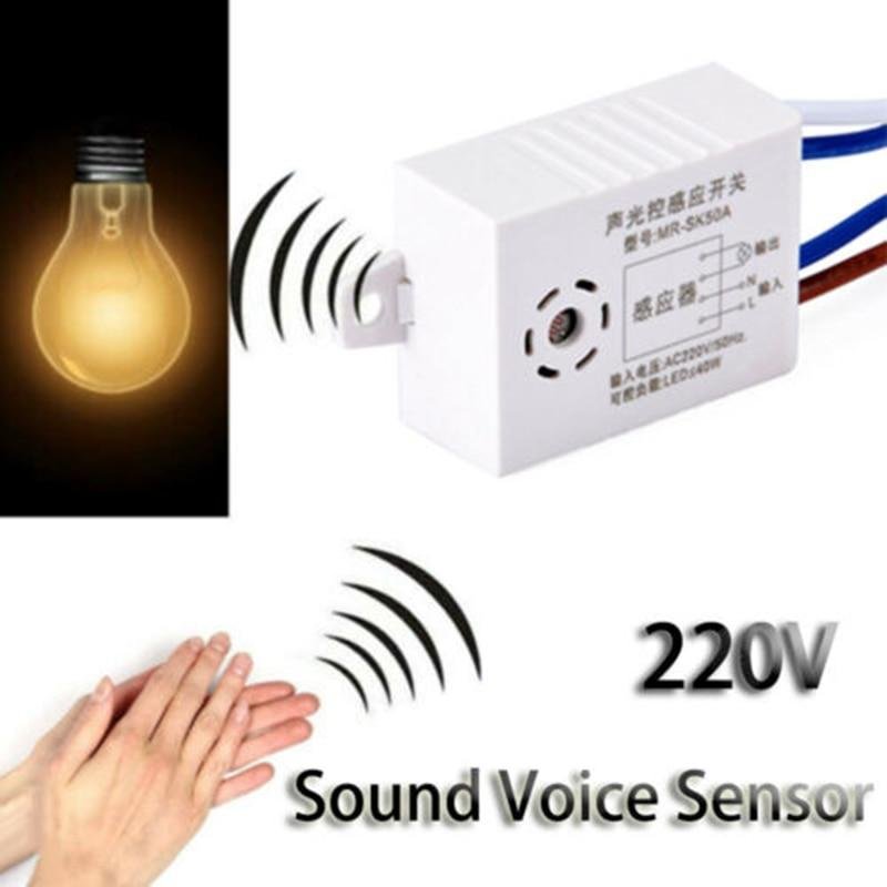 New 220V Module Detector Auto On Off Intelligent Sound Voice Sensor Light Switch smart sensor switch