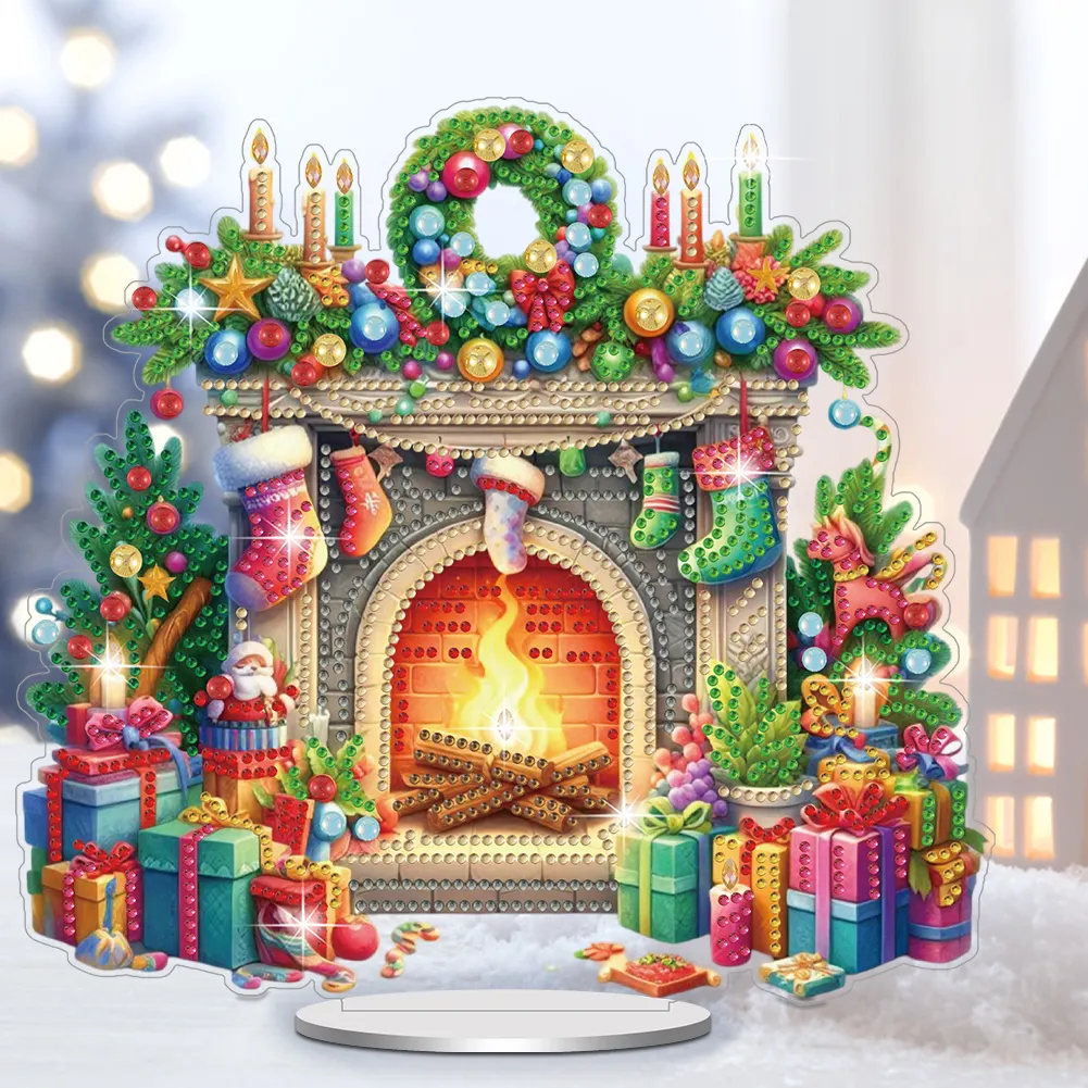 DIY Christmas Gift Mailbox Acrylic Special Shaped Diamond Painting Desktop Decorations