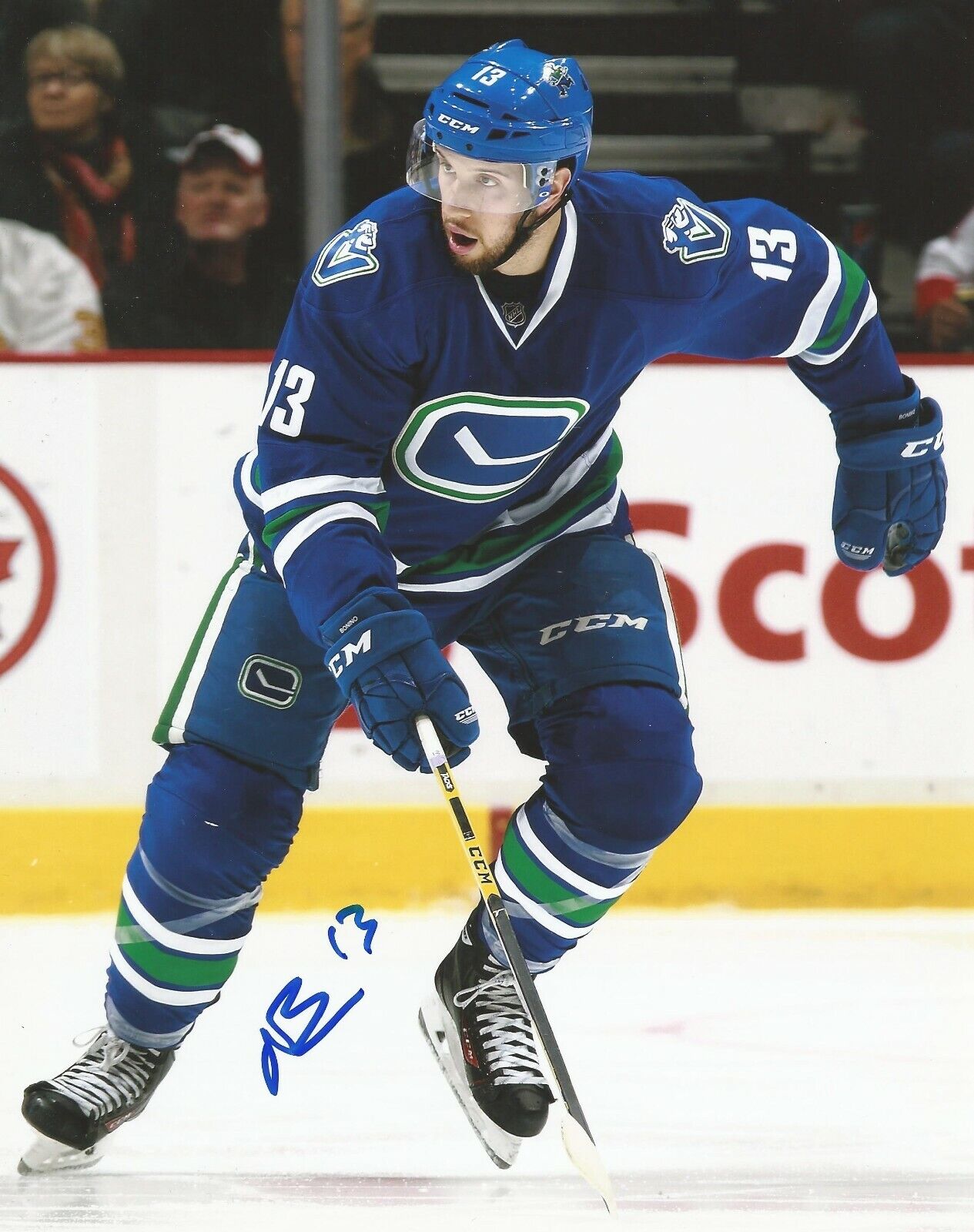 NICK BONINO SIGNED VANCOUVER CANUCKS 8x10 Photo Poster painting with w/COA