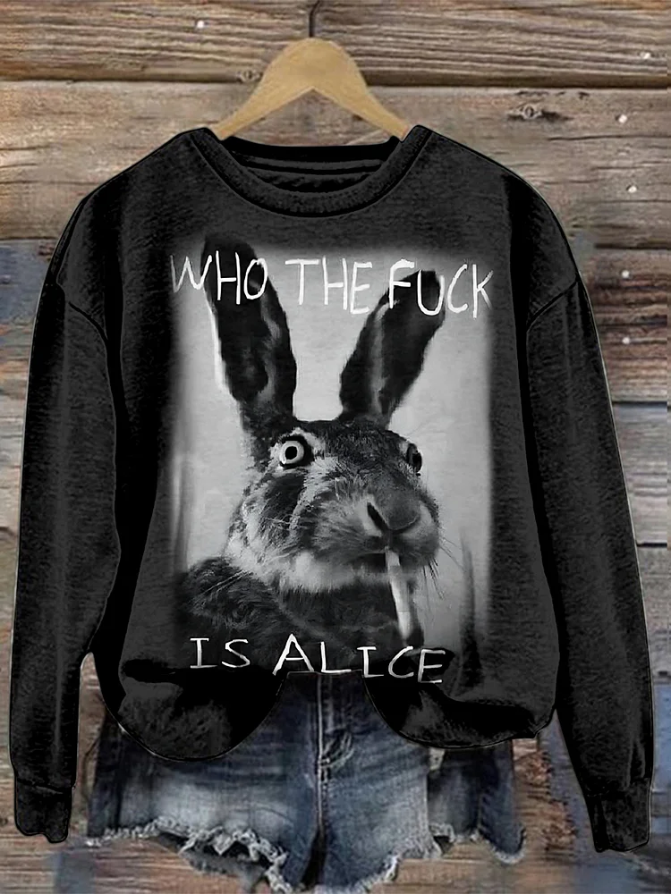 Teecade Teecade Who The Fuck Is Alice Sweatshirt