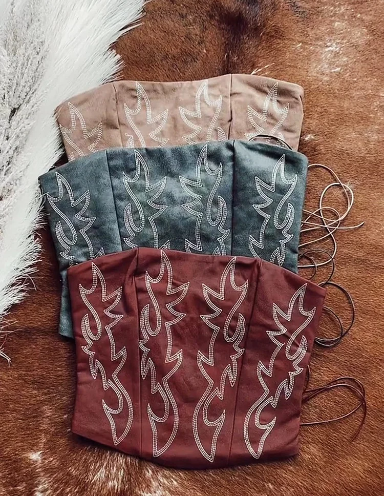 Vintage Western Corset Top