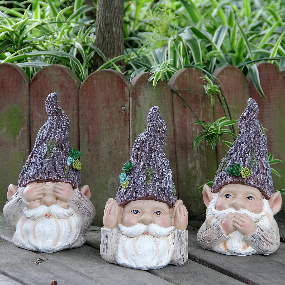 Wisdom Gnome Garden Statue Garden Decoration Resin Accessories