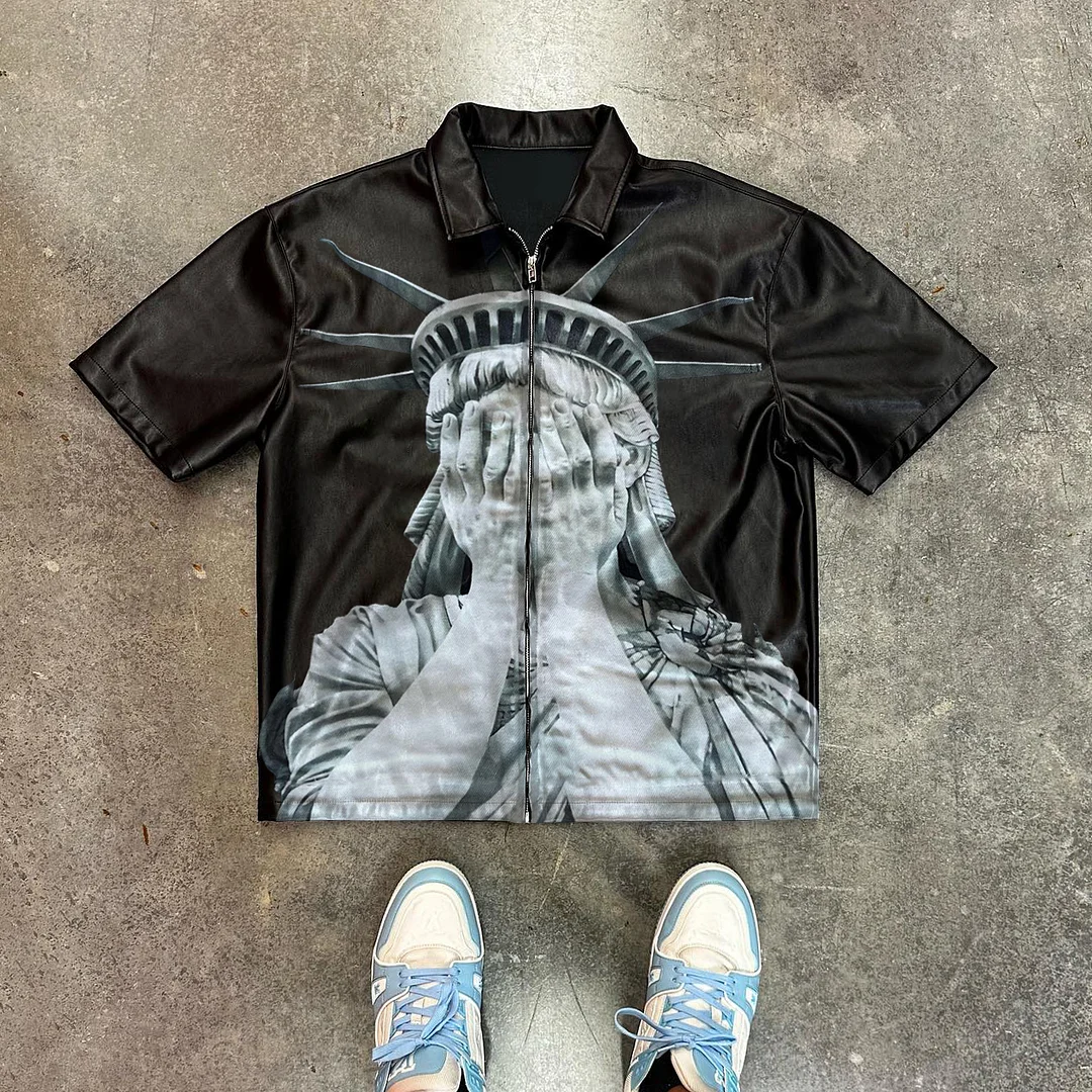 Fashionable and personalized Statue of Liberty casual shirt