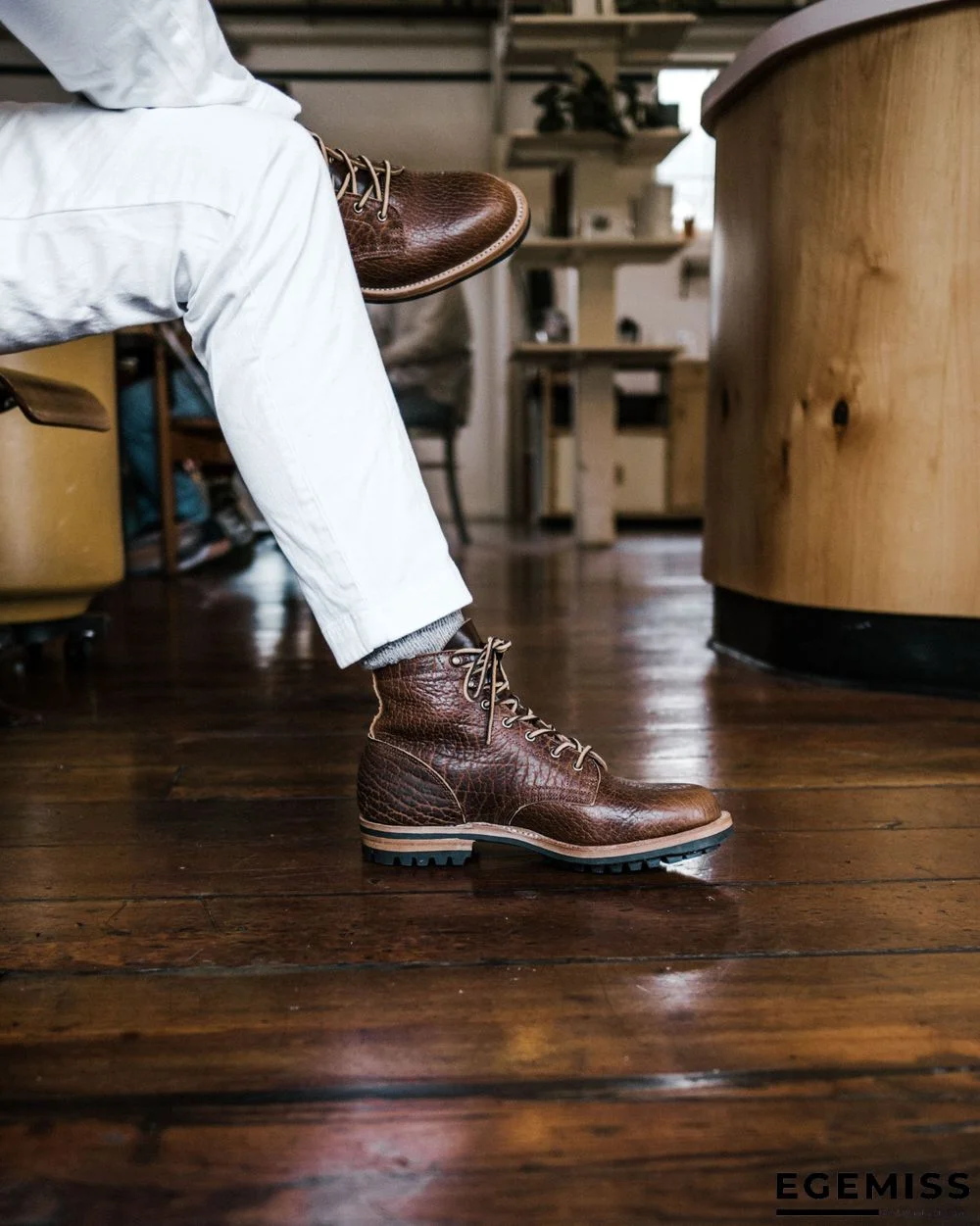 Cow Split Leather Men Boots Comfortable Boots Men Footwear Rubber Ankle Boots Men's Shoes | EGEMISS