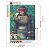 Diamond Painting -DIY Round Drill Newspaper-reading Chimpanzees