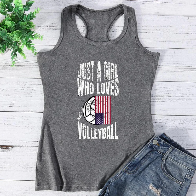 Just A Girl Who Loves Volleyball Vest Top-Annaletters
