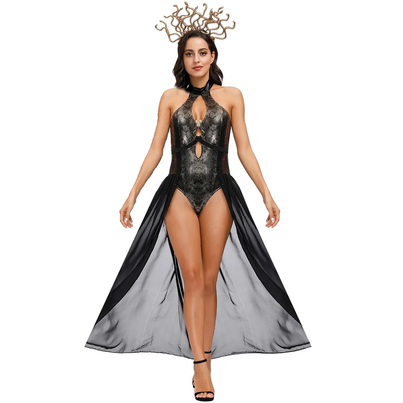 [Wetrose] In Stock Medusa Cosplay Costume Goddes Queen Sexy Hot Ledgend Halloween Full Set