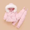Baby Girl Boy Down Outfit Suit Warm Overalls Sets 2 Pcs
