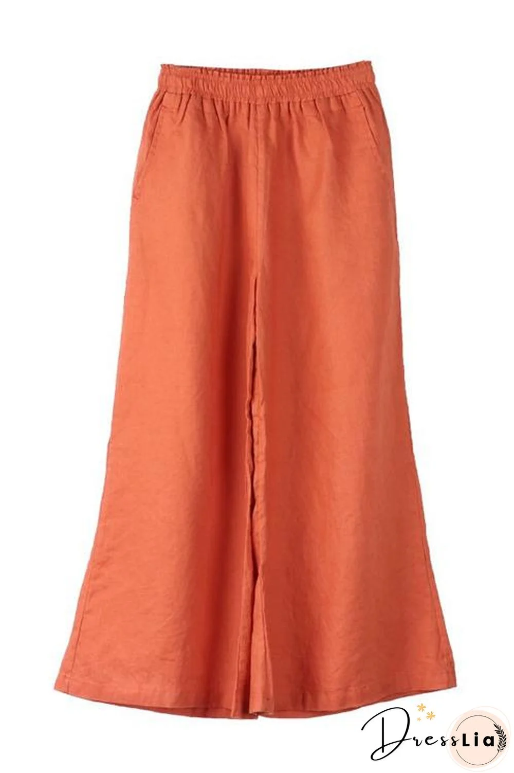 Pockets Linen Loose Pants