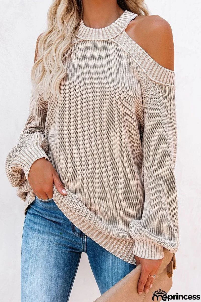 Cold Shoulder Knit Sweater