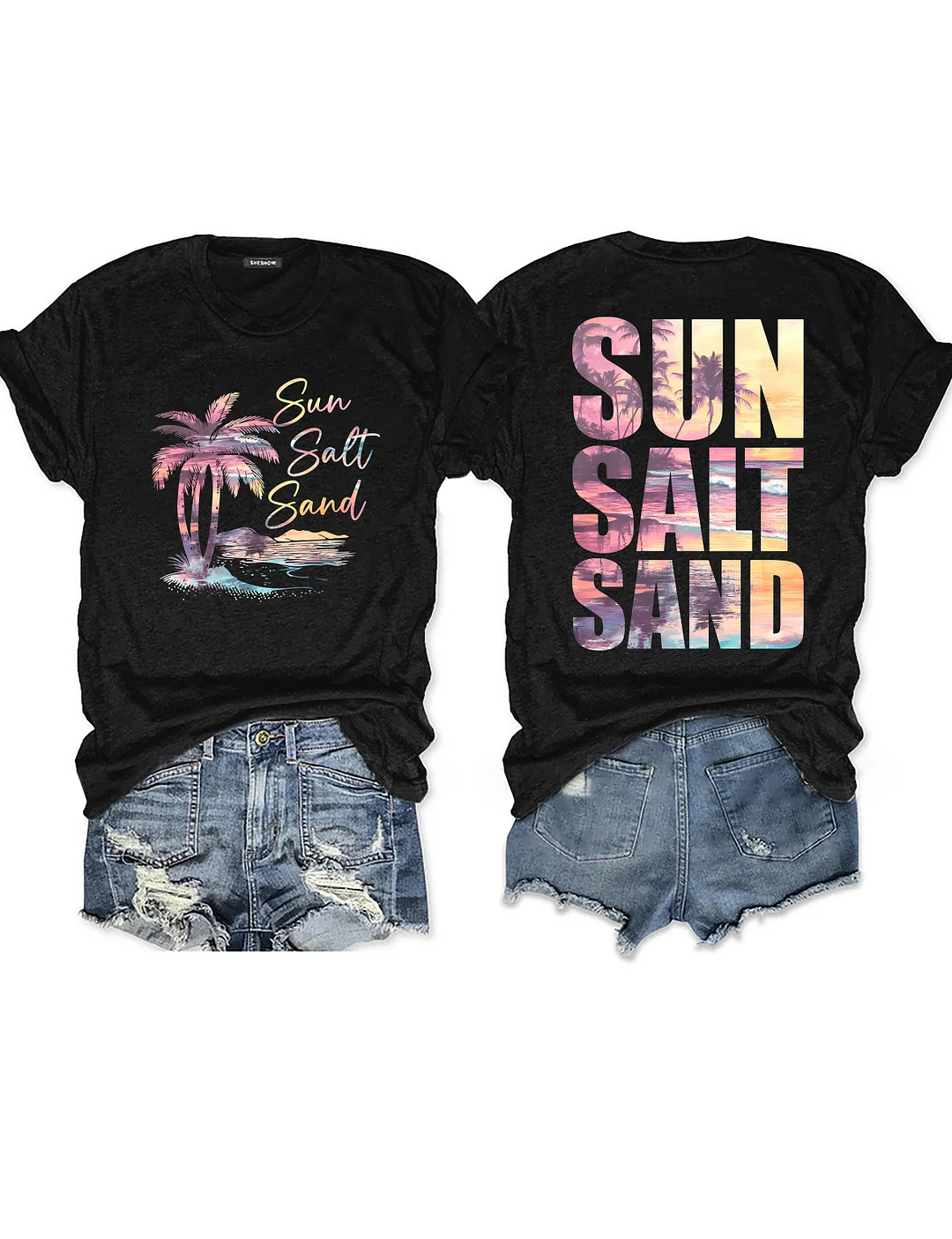 Retro Summer Sun Salt Sand T-shirt