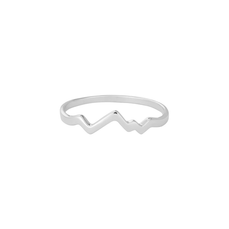S925 Smooth Stackable Mountain Ring