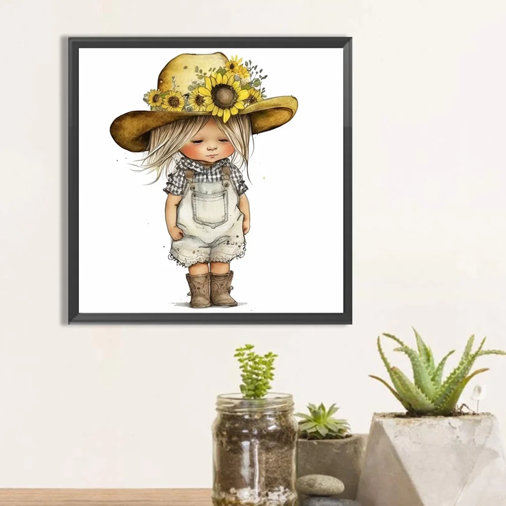 Diamond Painting - Full Round Drill - Farm Cowboy Kids(Canvas|30*30cm)